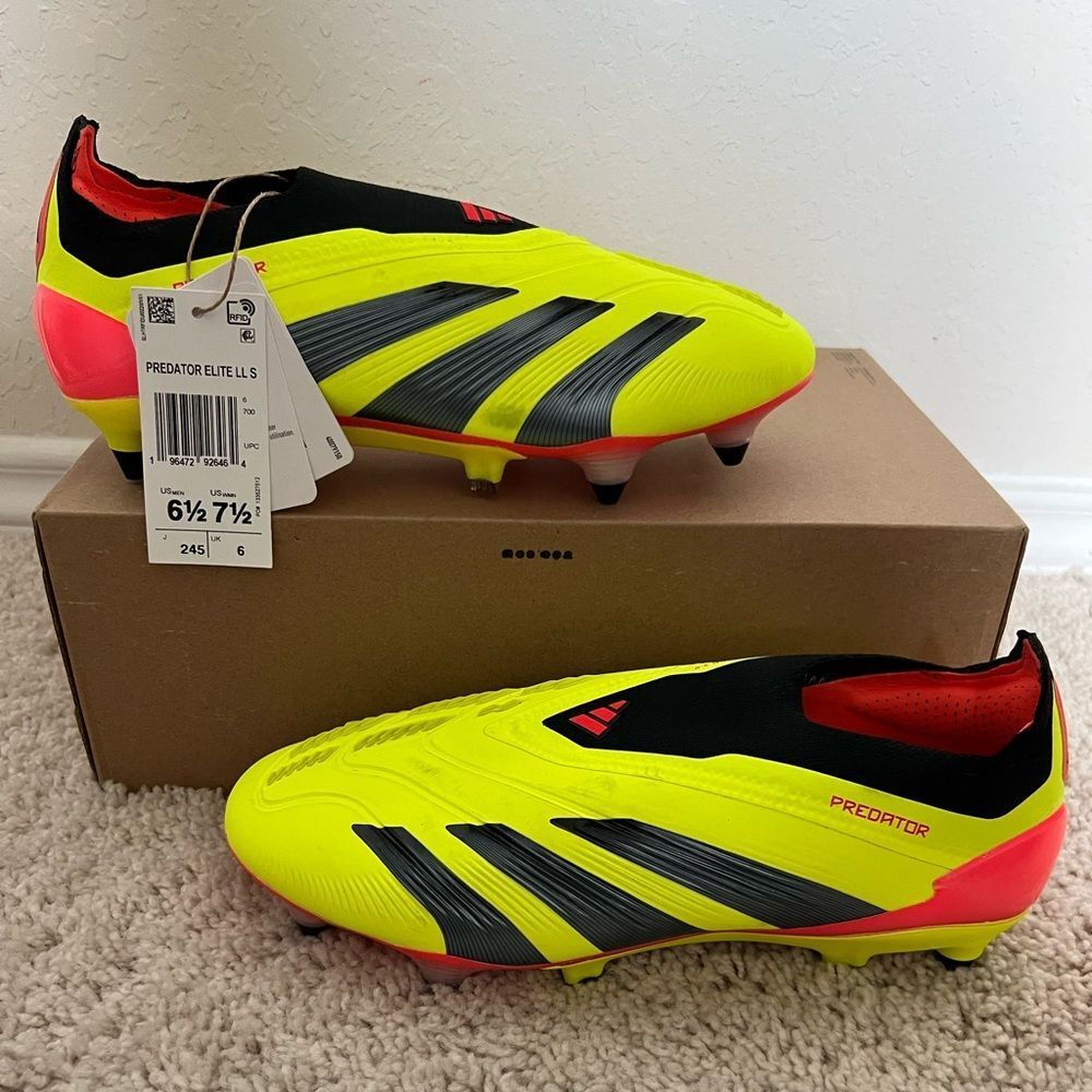 adidas Predator Elite LS Neon Yellow and Black Shoes